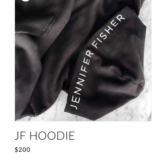 Jennifer Fisher Spell Out Oversized Black Hoodie Hoody Sweatshirt Pullover Small - Picture 3 of 11